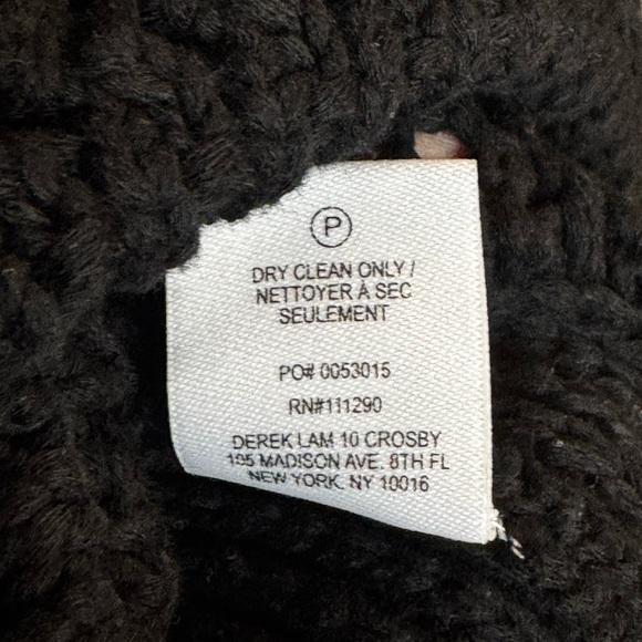 10 Crosby Derek Lam 100% Cotton Black Lace-Up Sweater | Size Medium - Picture 7 of 7